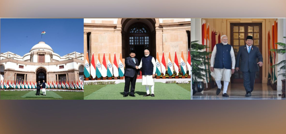 Prime Minister Narendra Modi extended a warm welcome to Prabowo Subianto,  President of Indonesia at Hyderabad House -  25 January, 2025